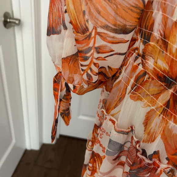 NWT! Figueroa & Flower Orange Tropical Print Smocked
Midi Dress -Plus Size 1X - Picture 11 of 14